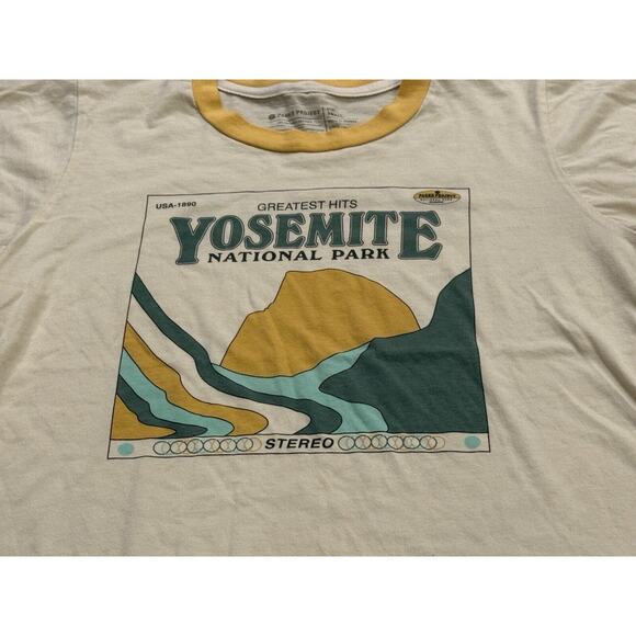 Parks Project Mens Beige Yellow Yosemite National Park Graphic Short Sleeve S - Picture 5 of 8